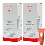 WALA Aconit Schmerzöl – 2 x 100 ml Natürliches Schmerzöl zur Linderung von Muskel- und Gelenkschmerzen, Wärmend und Entspannend mit Lavendelöl und Kampfer I Sparset mit Pharma Perle Duschgel