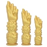 Gold Realistischer Hand Dildo S/M/L Big Faust Anal Butt Plug Groß Analdildo Mit Starkem Saugfuß Riesige Arm Fisting Masturbieren Flirten Sex Toys FüR Frauen Lesben Dildo(l)