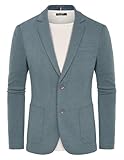 PJ PAUL JONES Sakko Herren Sportlich Regular Fit 2 Knöpfe Freizeit Business Anzugjacke (Grau Blau, M)