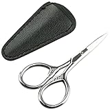 Bart Schere Schnurrbart Schere Edelstahl Pflege Schere Herren Schnurrbart Bartschere Maniküre Nagelhautschere für Augenbrauen Wimpern Nase Haar