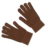 DEARMAMY Winterliche Strickhandschuhe Für Damen Und Herren Dicke Und Warme Elastische Fünf Finger Handschuhe Einfarbigem Design Ideal Für Kalte Tage Bequem Und Flexibel