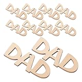 30 Stück Teiliges Holz bastelset für Vatertag Naturbelassene aus Holz DIY Holzornamente zum Bemalen Vielseitige bastelmaterialien für Familienfeiern und Geschenkideen