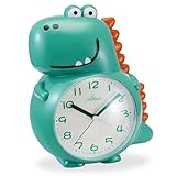 Atlanta Kinderwecker Dino mit Melodie Alarm Schleichende Sekunde Licht Obenabsteller - 2167