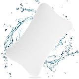 Badewannenkissen Weiß mit 4 Stück Saugnäpfen, Badewannenkissen Nacken, Kopfkissen für optimale Nacken Entspannung