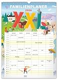 NOTIQUE Wandkalender XXL 2026 - Monatsplaner Verwendbar als Familienplaner mit 6 Spalten - Monatskalender Monatlicher Planer Kalender Familienkalender 33x46 cm (Familie XXL)