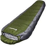 Bessport Schlafsack Outdoor 3 Jahreszeiten Mumienschlafsack Warm Leichter Wasserabweisend für Camping Schlafsack Trekking