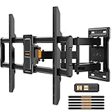 Perlegear TV Wandhalterung Schwenkbar Neigbar für 42-86 Zoll Flach & Curved Fernseher, TV Halterung max.VESA 600x400mm bis zu 60kg