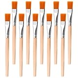 BOHUIZ 10 Stück Breite Flache Pinsel, Borstenpinsel Kleine Künstlerpinsel Pinsel Kinder für Anfänger, Künstler und Gemälde Liebhaber