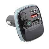 Ouitble Bluetooth Adapter Auto 12V-24V Typ C FM Transmitter Car Zigarettenanzünder Freisprechanlage mit MP3 Musik Player 2 USB Ports