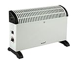 MaxxHome Konvektor Heizung Elektrisch Mit 3 Wärmeeinstellungen - 2000 Watt Elektrische Heizung Heizt Bis Zu 55m² Für Wohnzimmer, Badezimmer & Schlafzimmer - Radiator Elektro Heizkörper - Weiß…