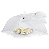 SAROAD Fliegenhaube, Insektenschutz, Abdeckung gegen Fliegen und Fruchtfliegen für Kuchen, Obstschale, Garten, 3er-Pack, wiederverwendbar, einfach zu bedienen