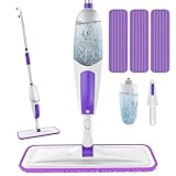 Wischer mit Sprühfunktion Sprühwischer - SEVENMAX Wischmopp Bodenwischer mit Sprühfunktion und 3 Mikrofaser Bezug 550ML Wassertank Spray Mop für Fliesen Laminat Parkett Holzböden Schnelle Reinigung