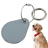 Tracker-Hülle für Hundehalsband, Tracker-Halter, Schlüsselanhänger,Ringhalter aus PU-Leder - Item Finders Zubehör Ringhalter Schlüsselanhänger, schützende GPS-Hülle für Brieftaschengepäck