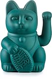 Donkey Products - Lucky Cat Green - grüne Winkekatze | Japanische Deko-Katze in stylischem matt-Farbton 15cm groß