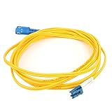 ViaGasaFamido Glasfaser-Patchkabel LC UPC zu SC UPC Singlemode 3 Meter, Verlustarmes Hochgeschwindigkeits-optisches Kabel für Telekommunikations-Rechenzentren und Kommunikationsräume