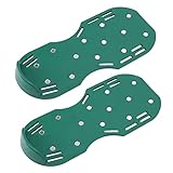 Rosvola Garten-Walking-Rasenmatten, Halten Stabile Zinklegierung Schnallenriemen Rasenbelüfter Schuhe Praktisch für Yards (Grün)