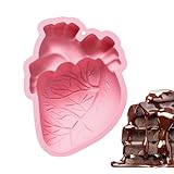 Renopfect 3D Herz Backform Aus Silikon,Mehrfachform Gefertigte Dreidimensionale Gehirn Herz Formen Für Epoxy Harz | Einfache Entformung Kreativ Bastelhilfe Für Dessert Schokolade Pudding