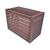 Aluminium-Klimaanlagen-Wärmepumpenabdeckung – Outdoor-Kondensator-Sichtschutzzaun, graue flache Oberseite, L 120 x B 70 x H 150 cm (5P) – langlebiger Schutz für Klimaanlagen-Klimaanlagen