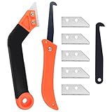 Fugenentferner Werkzeug, Fugenkratzer Fliesen, Fliesenfugen Entfernen Handsäge mit 5 Stück Ersatzklingen Fugenmesser, Fugenreiniger Schaber für Badezimmer Küche Wand Fliesenreinigung