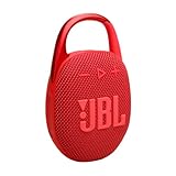 JBL Clip 5 - Rot – Tragbare Bluetooth-Lautsprecher-Box mit JBL Pro Sound, tiefem Bass und Playtime-Boost-Funktion – Wasserfest und staubfest – 12 h Laufzeit