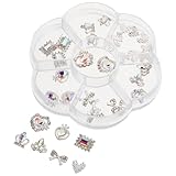 SHERCHPRY 1 Schachtel Nagelschmuck aus Legierung mit Herz Krone Schleife Nail Art Charms für Valentinstag Festliche Maniküre Tragbare Funkelnde Nagelverzierungen für Damen