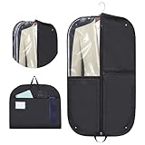 Livdouyu Kleidersack,Anzugtasche 110x60x10cm Atmungsaktive Faltbar Anzugtasche mit Reißverschluss Wasser Staubdichter Kleidersäcke für Aufbewahrung&Reisen