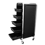 Salon Trolley, 6 Schichten Friseursalon Instrumenten Aufbewahrungswagen Trolley Beauty Tools Rack mit Rädern