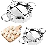 Unvtap Dumpling Maker, 2 Stück Pierogi Maker, Teigtaschenformer Set, Ravioli Maker, Maultaschen Former, Ravioli Former Edelstahl, Tortellini Former für Pasta Dumpling Werkzeug(Klein 75 mm,Groß 95 mm)