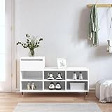 Juroupi Schuhregal Hochglanz-Weiß 102x36x60 cm Shoe Rack Schuhregal Outdoor Schuhschrank Schuh Regal Schuhregale Holzwerkstoff - 831358
