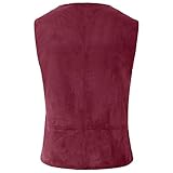 Generisch Herrenwesten Sportlich Elegant, Gothic Weste Herren Freizeitweste Weiches Clubweste Mit Schnürung Bodywarmer Casual Jagdweste Anglerweste V-Ausschnitt Jagdweste Ärmellos Winterjacke Gilet