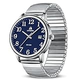 Herren Uhr Uhren Herren Analog Quarzuhr Wasserdicht Armbanduhr Herren Easy Reader 38mm Erweiterungs Band Fashion Business Armbanduhr mit Datum