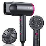 SAWOP Föhn mit Diffusor, Haartrockner Ionen für lockiges Haar, 1800W Haarföhn Fön mit Düse zum schnellen Trocknen, Salon Haarfön mit Heiß-/Kalttaste für Frauen/Männer