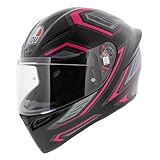 AGV Helm K1 S Sling Matt Black Pink Motorradhelm Integralhelm Sturzhelm, XS