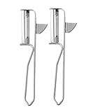 2 Universal-Sparschäler/Pendelschäler mit geschärftem Ausstecher, Edelstahlklinge, Famos, Metall/Verchromt