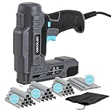 Cecotec FastTacker 400 Power Elektrotacker mit Kabel, 70 W, Kabel 3 m, kompatibel mit verschiedenen Größen von Heftklammern und Nägeln, inklusive 2000 Klammern (2 Größen), 1000 Nägel und Tragetasche
