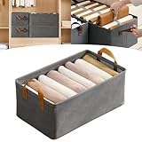 Multifunktionaler Faltschrank, Grau Pickelect Schublade Aufbewahrungsboxen mit Griffen, Platzsparender Schrank, Faltbare Aufbewahrungslösungen für Zuhause