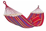 AMAZONAS - Hängematte Aruba Cayenne | Baumwollweiche Stabhängematte mit großer Liegefläche, inkl. Tragetasche | Belastbar bis 180 kg; Liegefläche 2,1m x 1,2m; Gewicht 1,9kg | Farbe: Vanilla