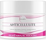 Starke Anti-Cellulite-Creme, 250 ml, straffende Körpercreme, professionell, Anti-Cellulite, entwässernd, für Oberschenkel und Gesäß, Cellulite, Bauch und Hüften, hergestellt in Italien