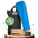 NATURIZ® Profi Spaltkeil für Holz inkl.Tasche & Schutzkappe - scharfer Drehspaltkeil für leichtes Holz spalten, Holzspaltkeil/Spaltkeil aus Stahl (1,8kg)