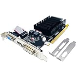 QTHREE Radeon HD 5450 Grafikkarte, 2 GB, GDDR3, 64 Bit, DVI HDMI VGA, Low Profile, PCI Express x16, Grafikkarte für PC, GPU, DirectX 11, unterstützt 2 Monitore