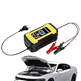 Walopola Batterieerhaltungsgerät Motorrad, 12-V-Autobatterie-Erhaltungsladegerät, 12V6A Autobatterie-Reparatur, automatisches Ladegerät, 4Ah-100Ah Kfz-Batteriewartungswerkzeuge für Autos, Dreiräder