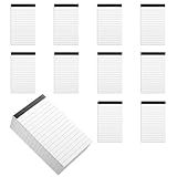 10 Stück Notizblock A7, Kleine Notizblöcke Klein Einkaufsliste, Schreibblock A7 Zettelblock, Liniert Wochenplaner Block Abreißblock Notizzettel für Schule Büro Memo To Do Liste(30 Blatt Pro Blocks)