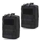 2 Stück Taktische Hüfttaschen, Molle Tasche Nylon wasserdichte Gürteltasche Mini Handytasche Kompakt Hüfttasche Bauchtasche für Camping Reisen Klettern