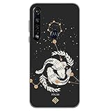 Movilshop Schutzhülle für [Motorola Moto G8 Plus] Sternzeichen [Fische] aus flexiblem Silikon, transparent