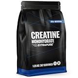 Creatin Monohydrat Pulver 1,25kg / 1250g - Ultra Reines Kreatin Monohydrat mit Vitamin B6 -Hochdosiert - Extrapure Creatine Monohydrat - Creatin Pulver Monohydrate - Vegan Jahresvorrat