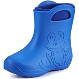 Ladeheid EVA Kinder Jungen Mädchen Gummistiefel Regenschuhe gefüttert LA-CA-03 (Blau/Marineblau, 26/27 EU)