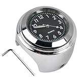 Quarz Motorrad Lenkeruhr Universal 22-25mm - Fahrraduhr Mit Lenkerhalterung für Motorräder Und Fahrräder