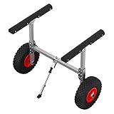 SUPROD Kanuwagen, Bootswagen, SUP-Transportwagen, KW260, Alu, schwarz/rot