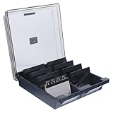 ifundom Visitenkartenhalter Kunststoff mit Multi Gitter 1000 Karten Kapazität Schreibtisch Organizer mit Alphabetischer Indexkarte Büro Kartenbox