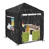 Kids Playhouse Cover, wasserdichtes Netz, wasserdicht Kids Playhouse Cover für den Outdoor -Spielhaus im Freien mit Zipper